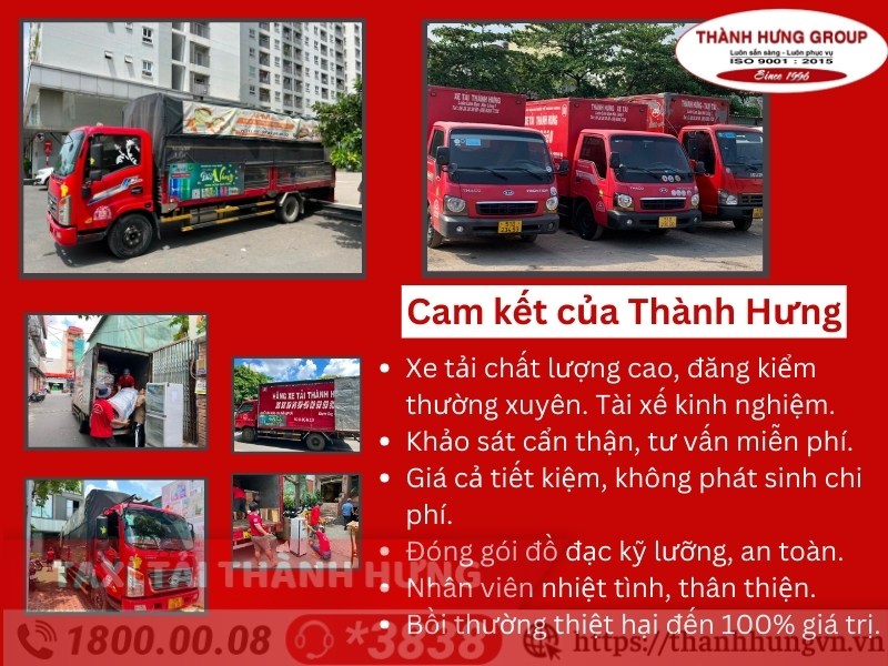 Lợi ích của khách hàng khi thuê xe tải chuyển văn phòng Thành Hưng